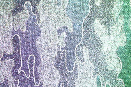 Chaotic pattern of bright fluorescent dots. Texture of luminescent pixels