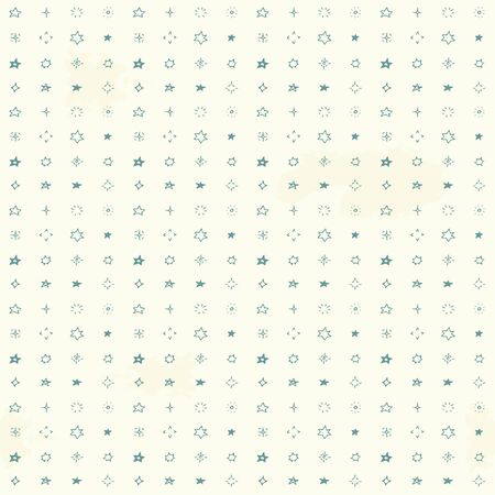 Shabby seamless pattern with stars. Sketch, doodle. Vector.のイラスト素材