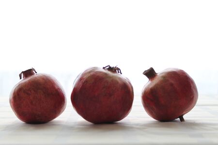 diet food fresh fruit healthy juicy natural organic pomegranate pomegranate vegetarian vitaminsの写真素材