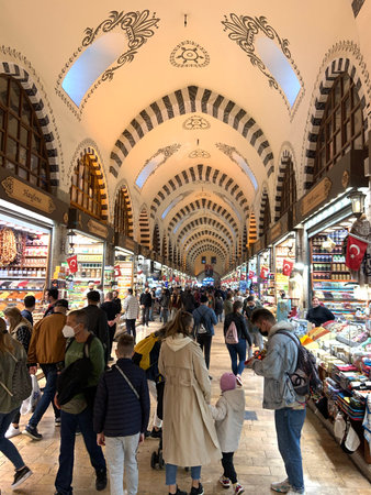 The Grand Bazaar is one of the largest and oldest covered markets in the world.の写真素材