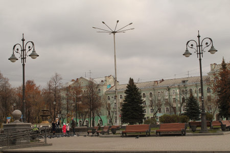 View of the central square in Moscow.