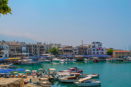 View of the old harbor of Dubai, United Arab Emiratesの写真素材