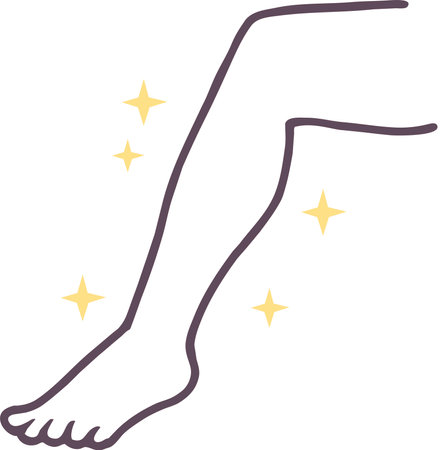 Illustration material of beautiful bare feetのイラスト素材