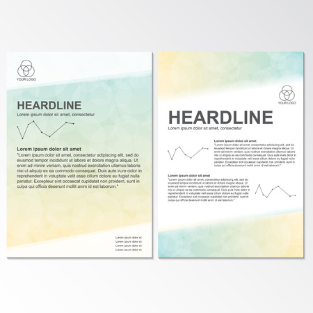 Brochure Template design Smooth unfocused bokeh Abstract Vector backgroundのイラスト素材