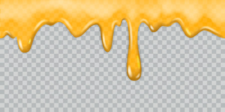 Dripping honey. Dripping syrup honey drippings honeyed caramel nectar delicious sauce tasty molten golden oil frame isolated illustrationのイラスト素材