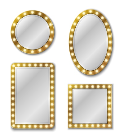 Makeup Mirror Mirroring Reflection Surface Realistic Blank Makeup Mirror Mirroring Reflection