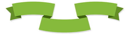 Green badge ribbon template. Decorative empty bannerのイラスト素材