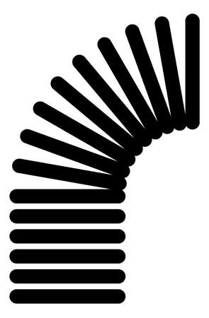 Jumping spiral spring. Flexible steel coil iconのイラスト素材