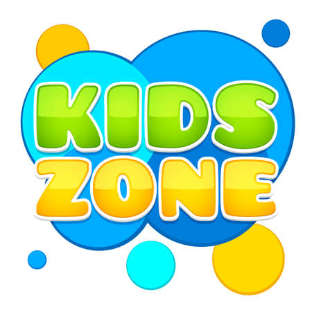 Kids zone  . Children activity area signのイラスト素材