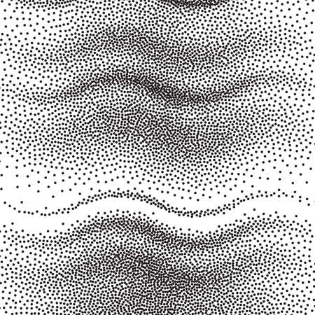 Wavy grain texture. Distressed dirty curved patternのイラスト素材