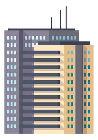 City building icon. Urban multi residential houseのイラスト素材