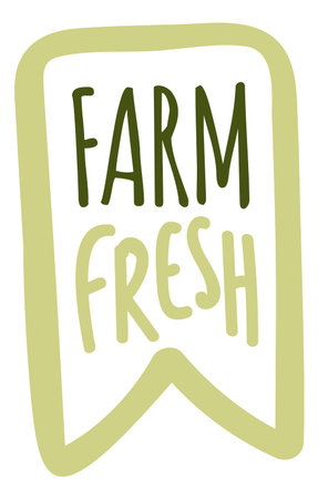 Farm fresh logo. Green organic food label
