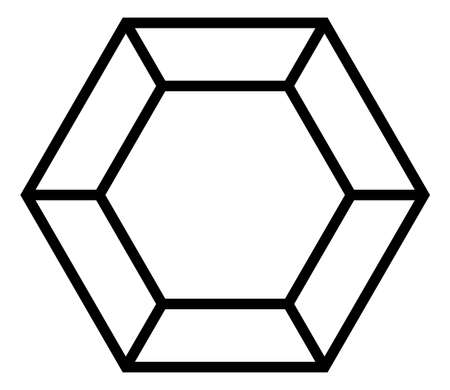 Hexagon gem. Classic jewel form. Jewelry store logoのイラスト素材