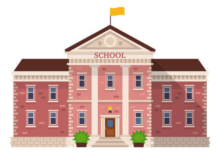 School icon. Children education symbol. Building frontのイラスト素材