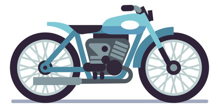 Moped icon. Cartoon motorcycle side view. City transportのイラスト素材