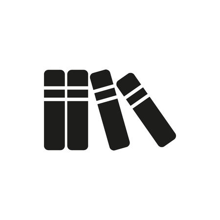 vector simple black book icon on whiteのイラスト素材