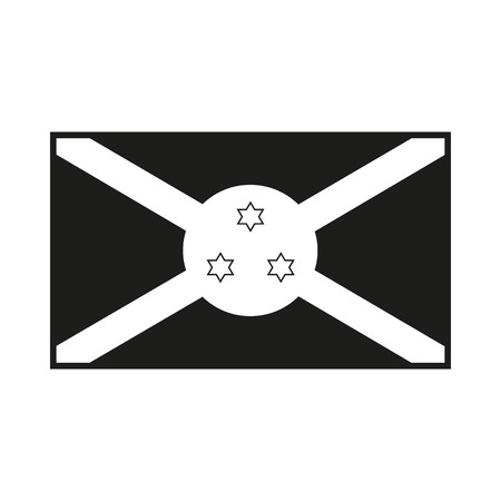 Burundi flag. Icon Created For Mobile, Web, Decor, Print Products, Applications. Simple black icon isolated on white background. Vector illustration.のイラスト素材