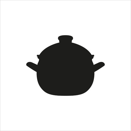 pan, saucepan, pot, casserole, cooker, stewpan icon Created For Mobile, Web, Decor, Print Products, Applications. Black icon set isolated on button. Vector illustration.のイラスト素材