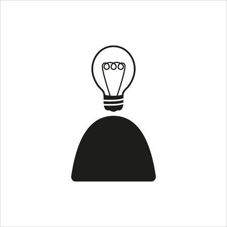 idea Icon Created For Mobile, Web, Decor, Print Products, Applications. Black icon isolated. Vector illustration.のイラスト素材