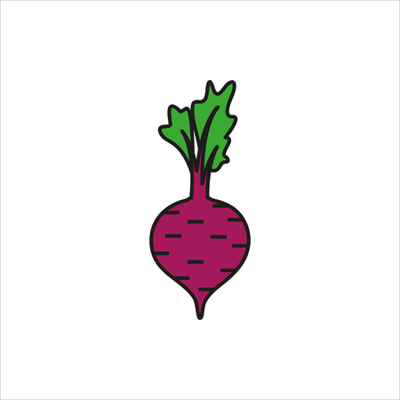 Beet simple icon on white background Created For Mobile, Web, Decor, Print Products, Applications. Vector illustration.のイラスト素材