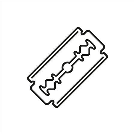 Blade razor icon Created For Mobile, Web, Decor, Print Products, Applications. Black icon isolated. Vector illustration.のイラスト素材