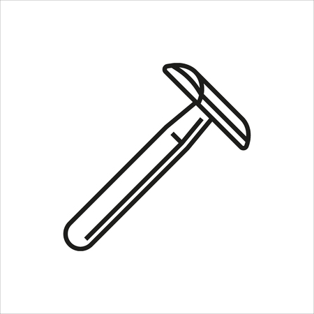 razor icon Created For Mobile, Web, Decor, Print Products, Applications. Black icon isolated. Vector illustration.のイラスト素材