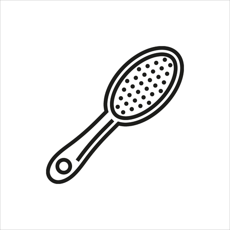 Massage Comb Hair icon Created For Mobile, Web, Decor, Print Products, Applications. Black icon isolated. Vector illustration.のイラスト素材
