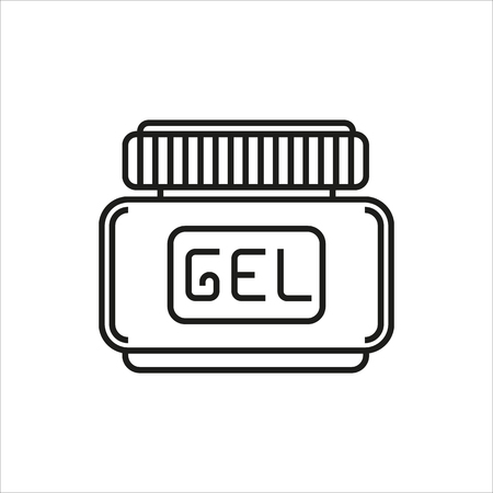 hair gel icon Created For Mobile, Web, Decor, Print Products, Applications. Black icon isolated. Vector illustration.のイラスト素材
