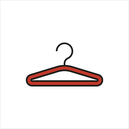 Hanger icon isolated on white background Created For Mobile, Web, Decor, Print Products, Applications. Color icon isolated. Vector illustration.のイラスト素材