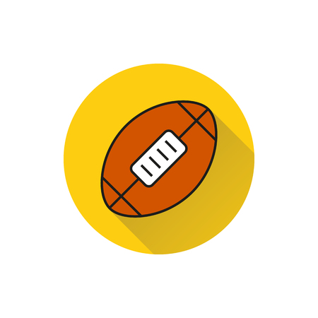 american football ball icon on white background Created For Mobile, Web, Decor, Print Products, Applications. Icon isolated. Vector illustration.のイラスト素材