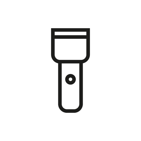 flashlight icon on white background Created For Mobile, Web, Decor, Print Products, Applications. Icon isolated. Vector illustration.のイラスト素材
