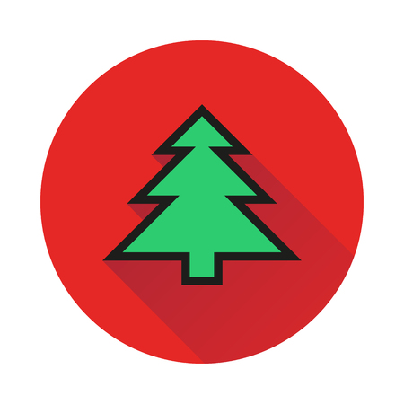 fir-tree icon on white background Created For Mobile, Web, Decor, Print Products, Applications. Icon isolated. Vector illustration.のイラスト素材
