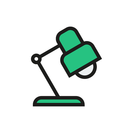 Reading-lamp icon on white background Created For Mobile, Infographics, Web, Decor, Print Products, Applications. Icon isolated. Vector illustrationのイラスト素材