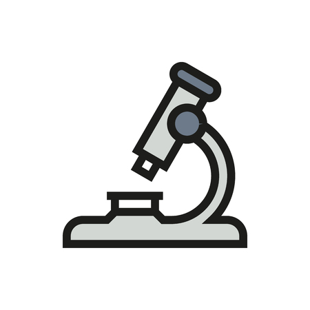 Microscope icon on white background Created For Mobile, Infographics, Web, Decor, Print Products, Applications. Icon isolated. Vector illustrationのイラスト素材
