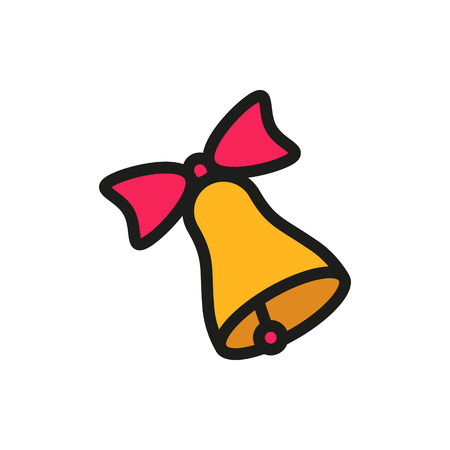 Bell icon on white background Created For Mobile, Infographics, Web, Decor, Print Products, Applications. Icon isolated. Vector illustrationのイラスト素材