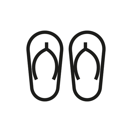 summer sandal icon on white background Created For Mobile, Web, Decor, Print Products, Applications. Icon isolated. Vector illustrationのイラスト素材
