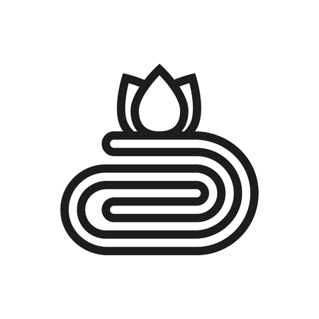 Towel icon on white background Created For Mobile, Web, Decor, Print Products, Applications. Icon isolated. Vector illustrationのイラスト素材