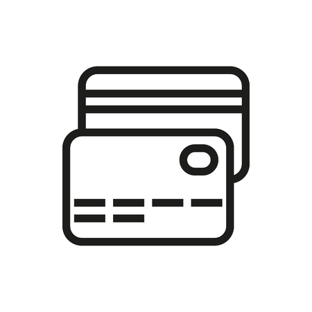 credit card icon on white background Created For Mobile, Web, Decor, Print Products, Applications. Icon isolated. Vector illustrationのイラスト素材