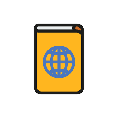 Passport icon on white background Created For Mobile, Web, Decor, Print Products, Applications. Icon isolated. Vector illustrationのイラスト素材