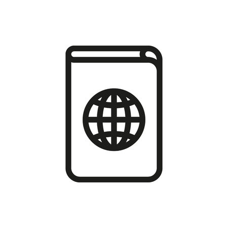 Passport icon on white background Created For Mobile, Web, Decor, Print Products, Applications. Icon isolated. Vector illustrationのイラスト素材