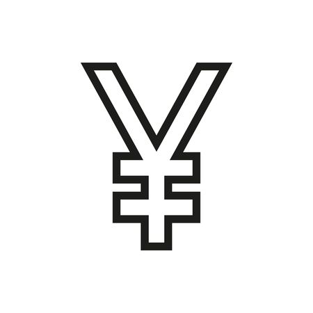 Chinese yuan icon on white background Created For Mobile, Infographics, Web, Decor, Print Products, Applications. Icon isolated. Vector illustrationのイラスト素材