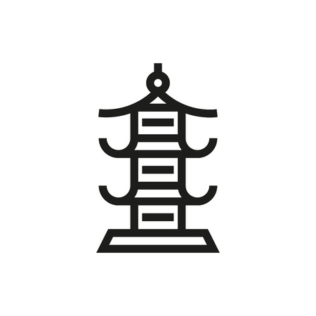 Japan architecture symbol icon on white background Created For Mobile, Infographics, Web, Decor, Print Products, Applications. Icon isolated. Vector illustrationのイラスト素材