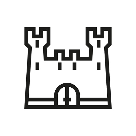castle icon on white background Created For Mobile, Infographics, Web, Decor, Print Products, Applications. Icon isolated. Vector illustrationのイラスト素材