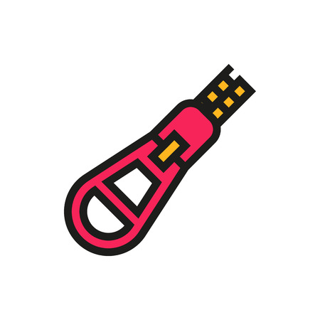 Zipper icon on white background Created For Mobile, Infographics, Web, Decor, Print Products, Applications. Icon isolated. Vector illustrationのイラスト素材