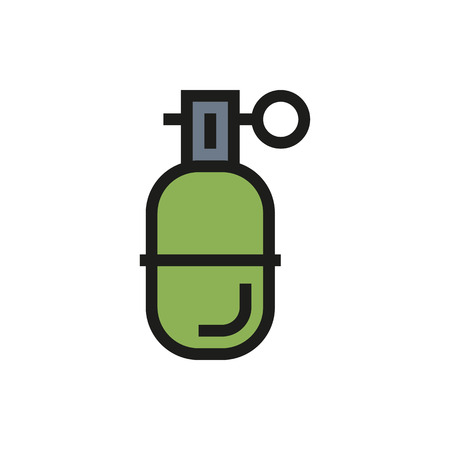 Abstract grenade in line style on white background Created For Mobile, Web, Decor, Print Products, Applications. Icon isolated. Vector illustrationのイラスト素材