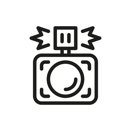 Photo camera icon on white background Created For Mobile, Web, Decor, Print Products, Applications. Icon isolated. Vector illustrationのイラスト素材