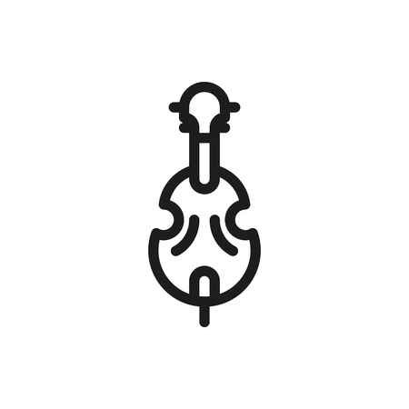 double bass bow illustration white background Created For Mobile, Web, Decor, Print Products, Applications. Icon isolated. Vector illustrationのイラスト素材