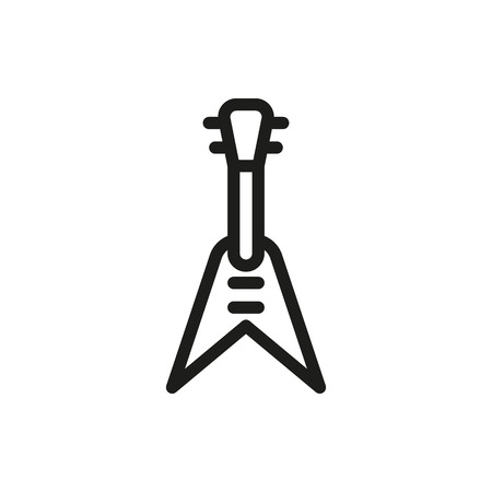 electric guitar on white background Created For Mobile, Web, Decor, Print Products, Applications. Icon isolated. Vector illustrationのイラスト素材