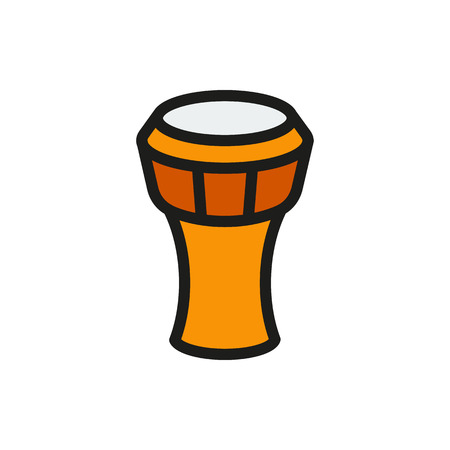 Ethnic drum icon on white background Created For Mobile, Web, Decor, Print Products, Applications. Icon isolated. Vector illustrationのイラスト素材