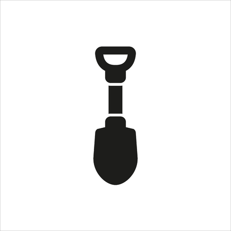 Shovel icon on white background Created For Mobile, Web, Decor, Print Products, Applications. Icon isolated.のイラスト素材